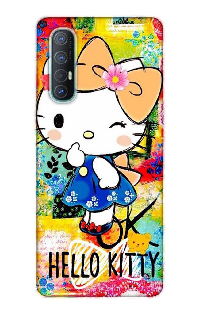 Hello Kitty Mobile Back Case for Oppo Reno3 Pro(Design - 362)