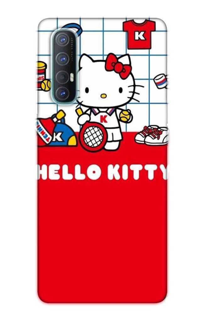 Hello Kitty Mobile Back Case for Oppo Reno3 Pro  (Design - 363)