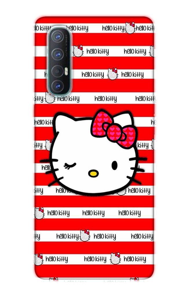 Hello Kitty Mobile Back Case for Oppo Reno3 Pro  (Design - 364)