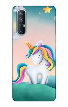 Unicorn Mobile Back Case for Oppo Reno3 Pro  (Design - 366)