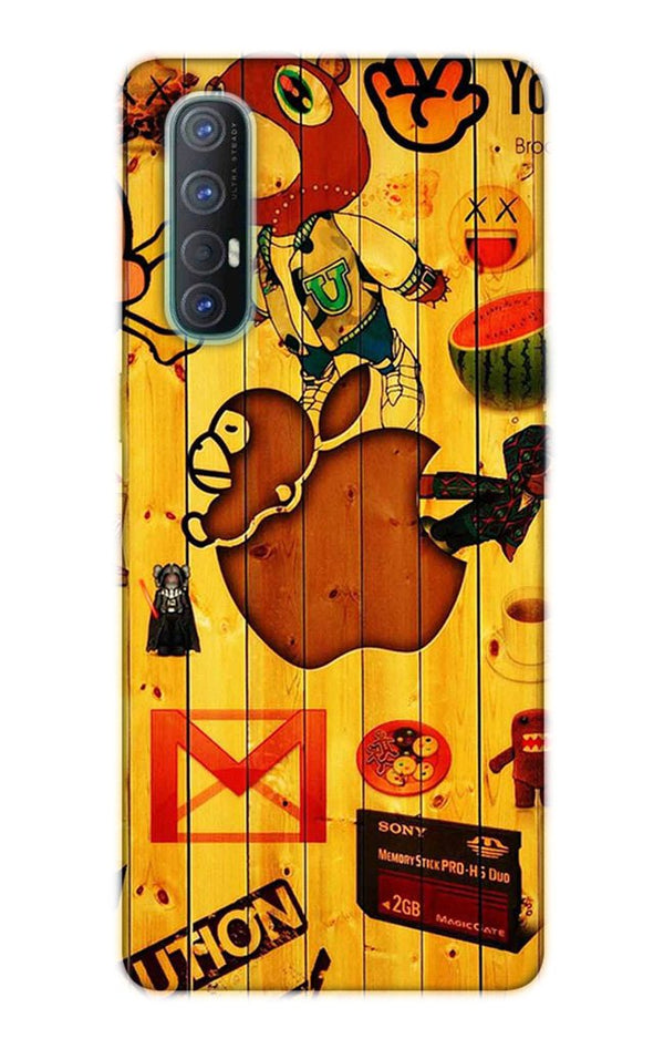 Wooden Texture Mobile Back Case for Oppo Reno3 Pro  (Design - 367)