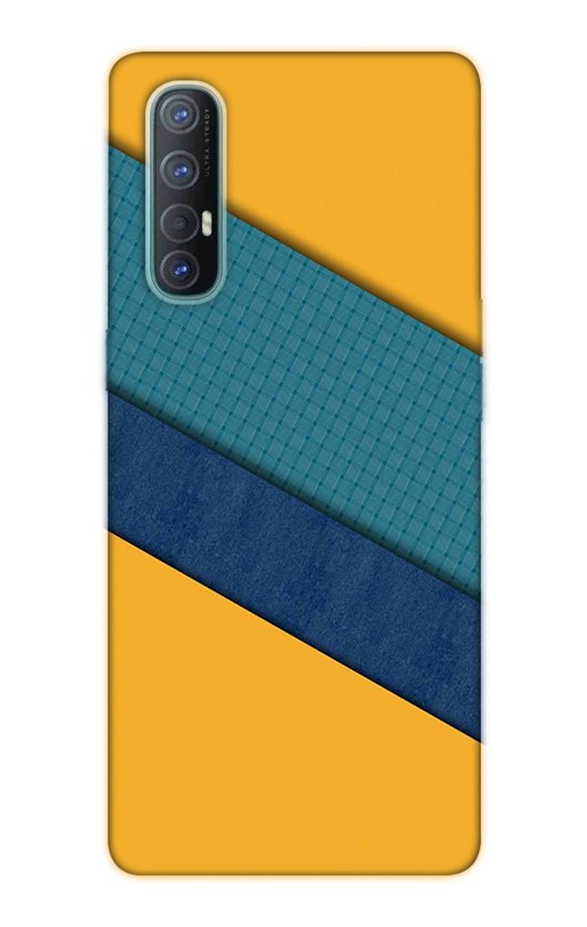 Diagonal Pattern Mobile Back Case for Oppo Reno3 Pro  (Design - 370)