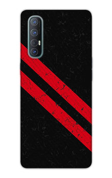 Black Red Pattern Mobile Back Case for Oppo Reno3 Pro  (Design - 373)