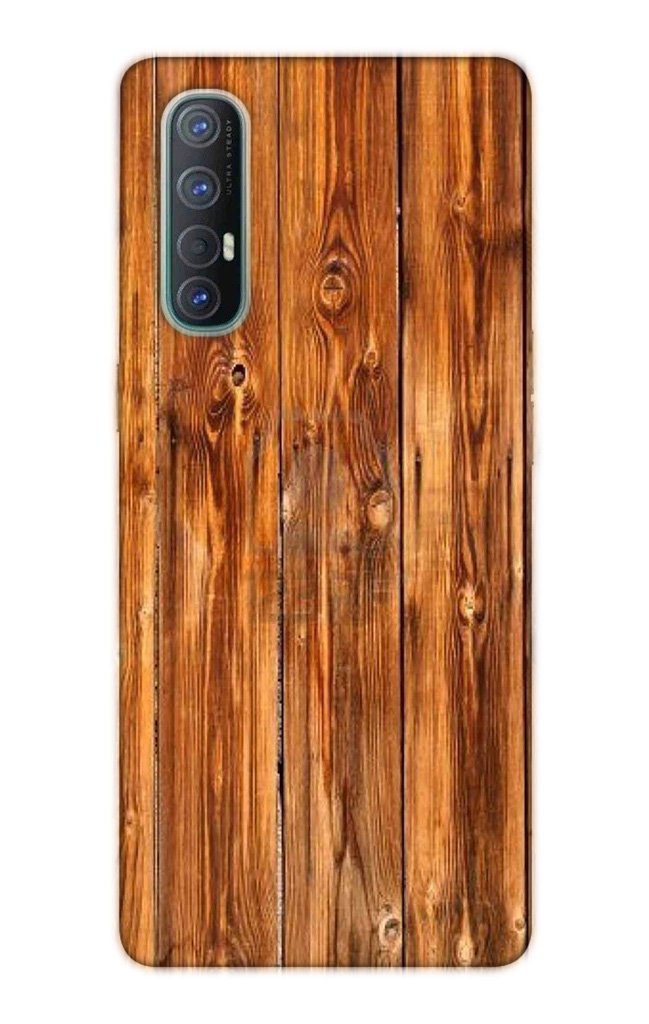 Wooden Texture Mobile Back Case for Oppo Reno3 Pro  (Design - 376)