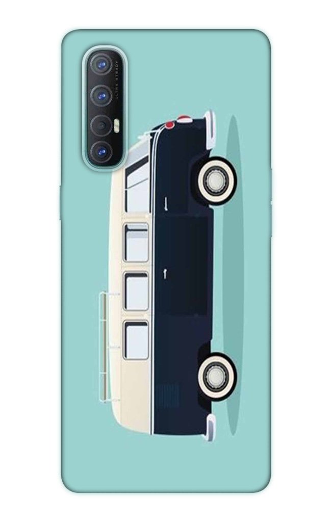 Travel Bus Mobile Back Case for Oppo Reno 3 Pro  (Design - 379)