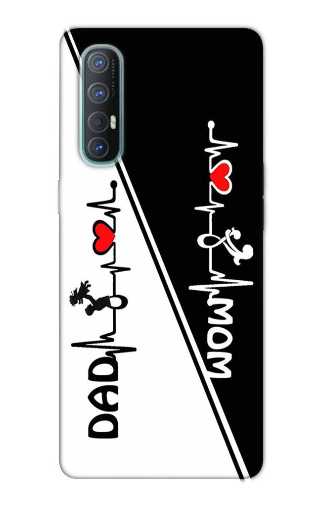 Love Mom Dad Mobile Back Case for Oppo Reno3 Pro  (Design - 385)