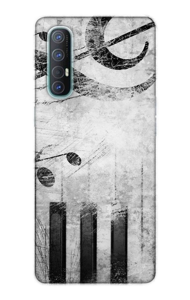 Music Mobile Back Case for Oppo Reno3 Pro  (Design - 394)