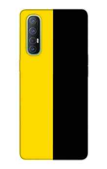 Black Yellow Pattern Mobile Back Case for Oppo Reno3 Pro  (Design - 397)