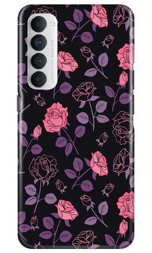 Rose Pattern Mobile Back Case for Oppo Reno4 Pro (Design - 2)