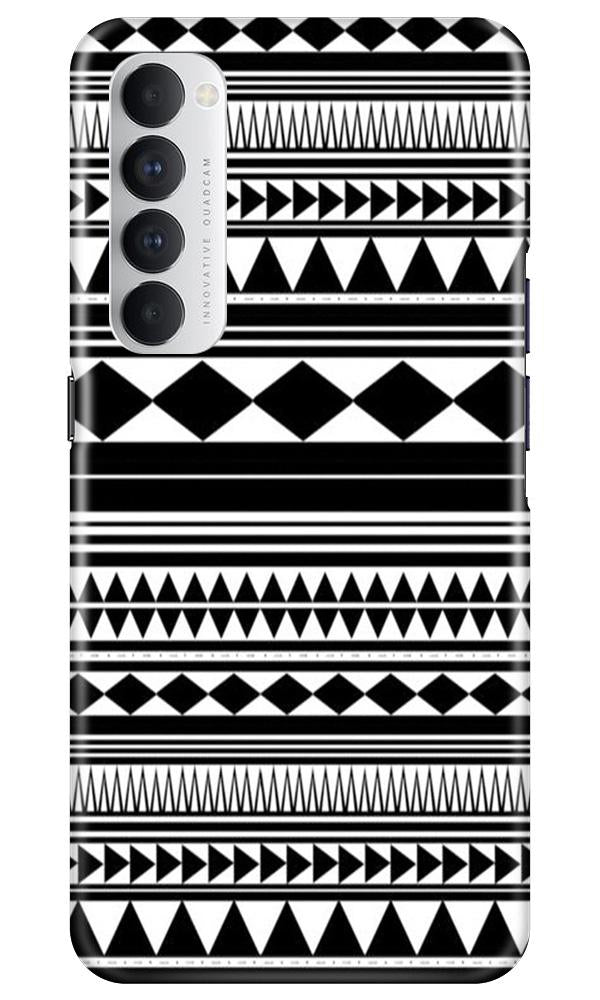 Black white Pattern Case for Oppo Reno4 Pro