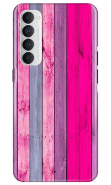 Wooden look Mobile Back Case for Oppo Reno4 Pro (Design - 24)