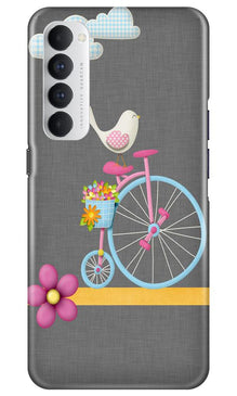 Sparron with cycle Mobile Back Case for Oppo Reno4 Pro (Design - 34)