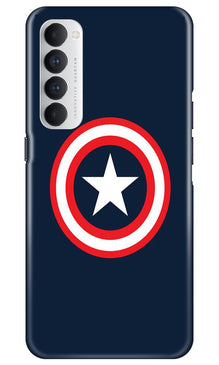 Captain America Mobile Back Case for Oppo Reno4 Pro (Design - 42)