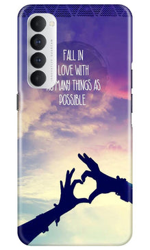 Fall in love Mobile Back Case for Oppo Reno4 Pro (Design - 50)