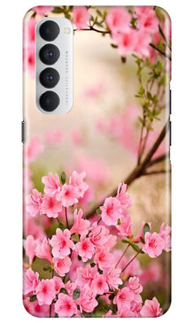 Pink flowers Mobile Back Case for Oppo Reno4 Pro (Design - 69)