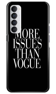 More Issues than Vague Mobile Back Case for Oppo Reno4 Pro (Design - 74)
