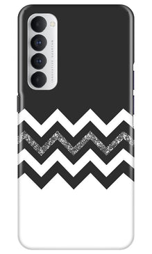 Black white Pattern2Mobile Back Case for Oppo Reno4 Pro (Design - 83)