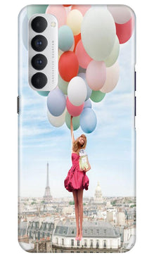 Girl with Baloon Mobile Back Case for Oppo Reno4 Pro (Design - 84)