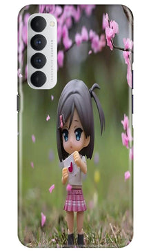 Cute Girl Mobile Back Case for Oppo Reno4 Pro (Design - 92)