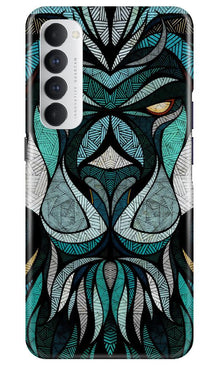 Lion Mobile Back Case for Oppo Reno4 Pro (Design - 97)