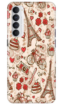 Love Paris Mobile Back Case for Oppo Reno4 Pro  (Design - 103)