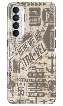 Travel Mobile Back Case for Oppo Reno4 Pro  (Design - 104)