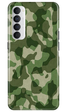 Army Camouflage Mobile Back Case for Oppo Reno4 Pro  (Design - 106)