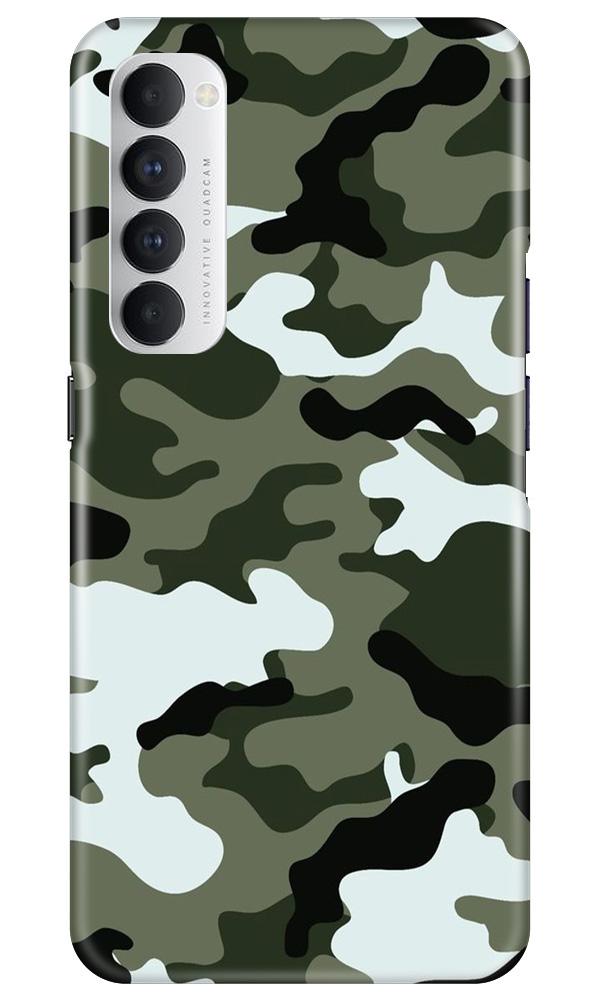 Army Camouflage Case for Oppo Reno4 Pro  (Design - 108)