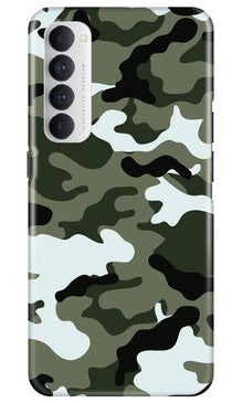 Army Camouflage Mobile Back Case for Oppo Reno4 Pro  (Design - 108)