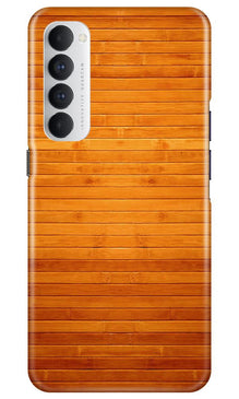 Wooden Look Mobile Back Case for Oppo Reno4 Pro  (Design - 111)