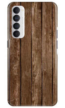 Wooden Look Mobile Back Case for Oppo Reno4 Pro  (Design - 112)
