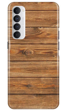Wooden Look Mobile Back Case for Oppo Reno4 Pro  (Design - 113)