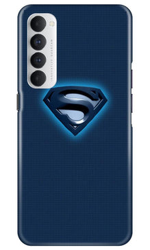 Superman Superhero Mobile Back Case for Oppo Reno4 Pro  (Design - 117)