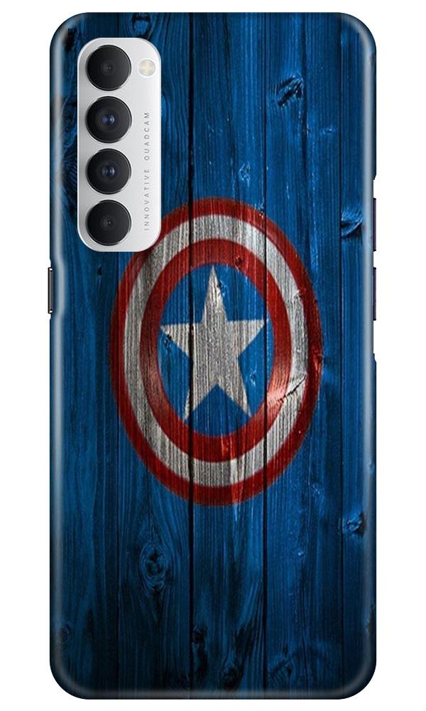 Captain America Superhero Case for Oppo Reno4 Pro(Design - 118)