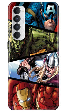 Avengers Superhero Mobile Back Case for Oppo Reno4 Pro  (Design - 124)