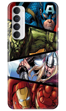 Avengers Superhero Mobile Back Case for Oppo Reno4 Pro  (Design - 124)