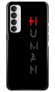 Human Mobile Back Case for Oppo Reno4 Pro  (Design - 141)