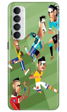 Football Mobile Back Case for Oppo Reno4 Pro  (Design - 166)
