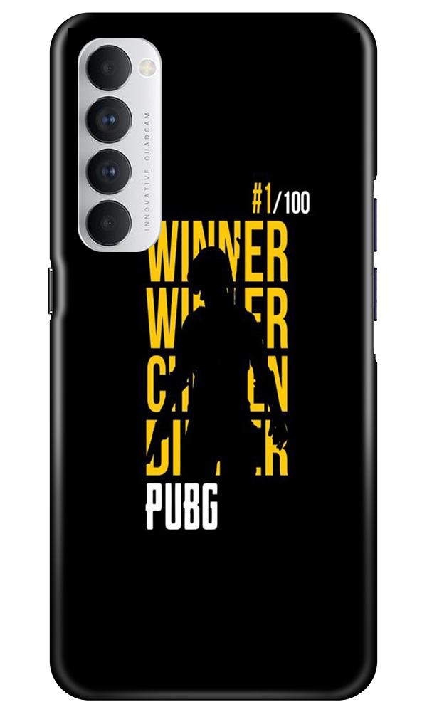 Pubg Winner Winner Case for Oppo Reno4 Pro(Design - 177)