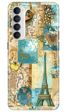 Travel Eiffel Tower Mobile Back Case for Oppo Reno4 Pro (Design - 206)