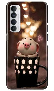 Cute Bunny Mobile Back Case for Oppo Reno4 Pro (Design - 213)