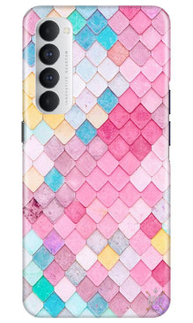 Pink Pattern Mobile Back Case for Oppo Reno4 Pro (Design - 215)
