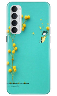 Flowers Girl Mobile Back Case for Oppo Reno4 Pro (Design - 216)