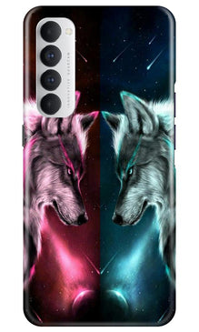 Wolf fight Mobile Back Case for Oppo Reno4 Pro (Design - 221)