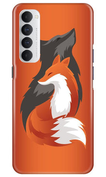 Wolf  Mobile Back Case for Oppo Reno4 Pro (Design - 224)