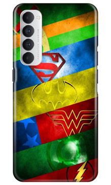 Superheros Logo Mobile Back Case for Oppo Reno4 Pro (Design - 251)