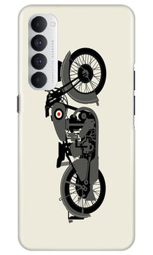 MotorCycle Mobile Back Case for Oppo Reno4 Pro (Design - 259)