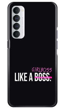 Like a Girl Boss Mobile Back Case for Oppo Reno4 Pro (Design - 265)