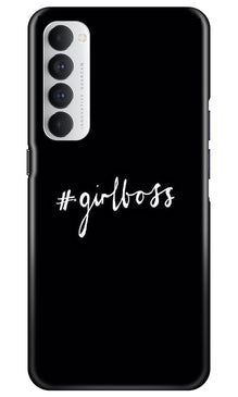 #GirlBoss Mobile Back Case for Oppo Reno4 Pro (Design - 266)