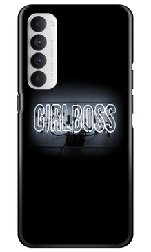 Girl Boss Black Mobile Back Case for Oppo Reno4 Pro (Design - 268)